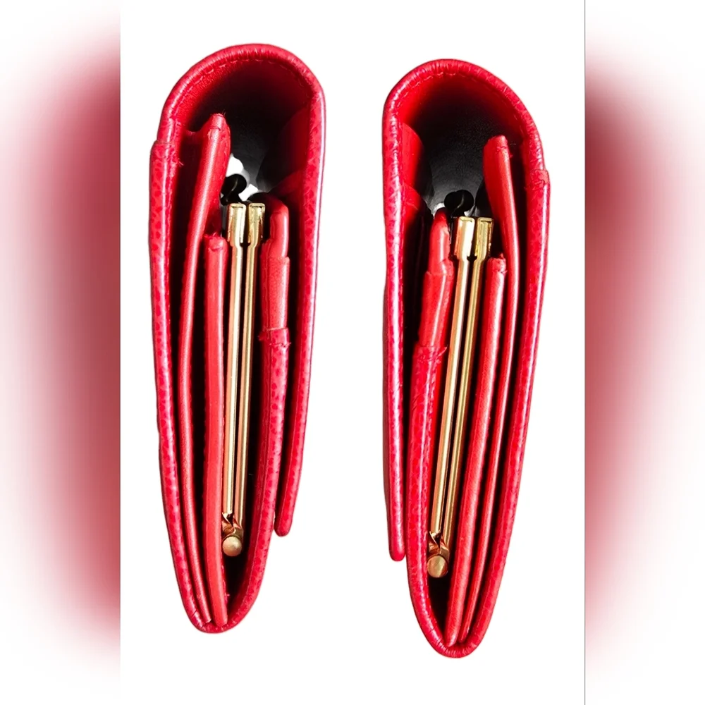 Vintage Coach Madison Envelope Clutch 4478 Red Leather Wallet Made In Italy EUC - Picture 9 of 15